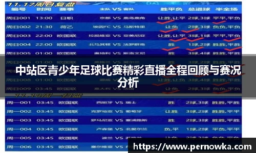 中站区青少年足球比赛精彩直播全程回顾与赛况分析